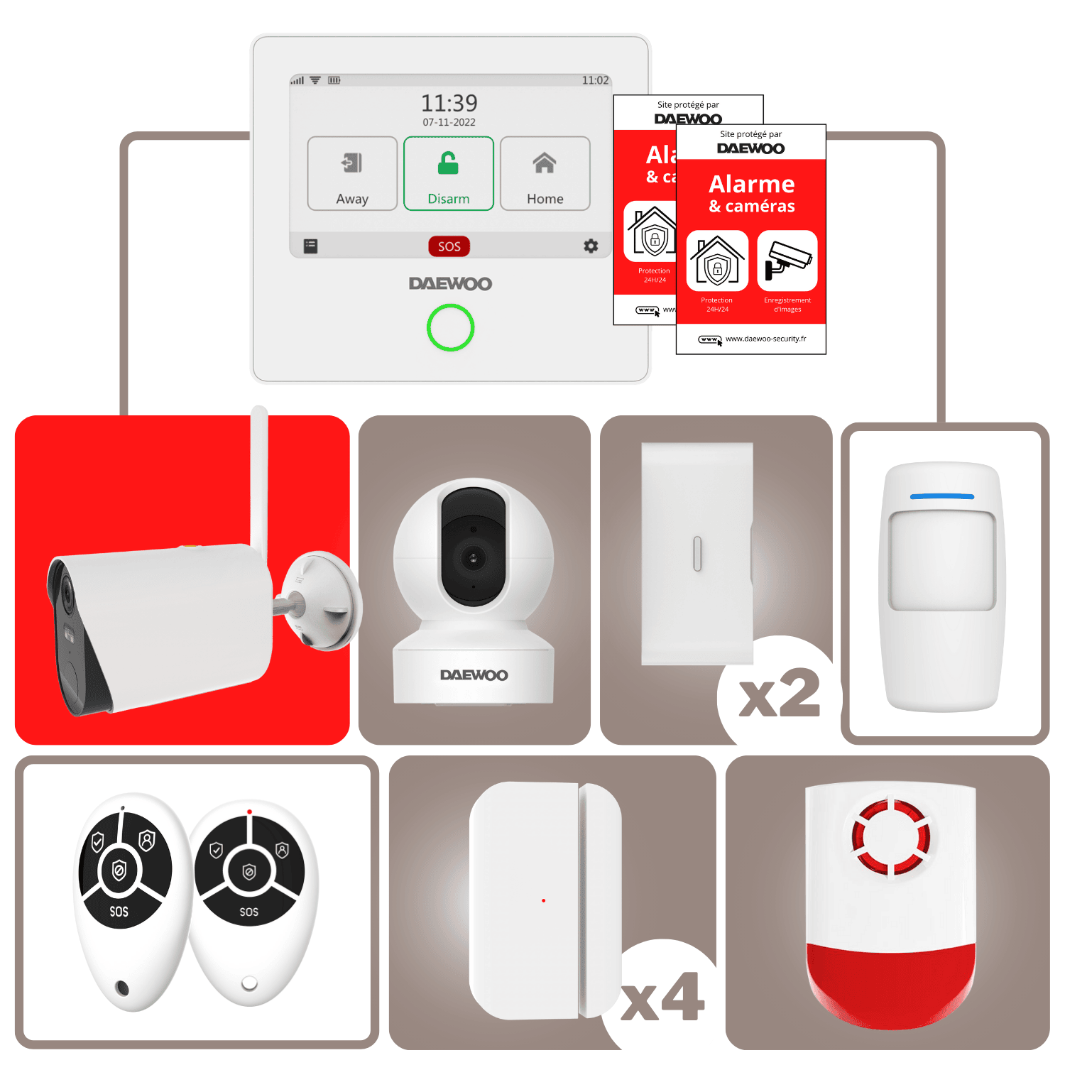AM311 V2 | Alarme Wifi / GSM 4G à écran tactile - Daewoo Security