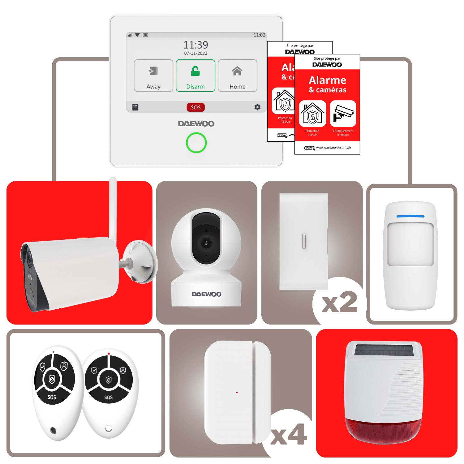 AM311 V2 | Alarme Wifi / GSM 4G à écran tactile - Daewoo Security