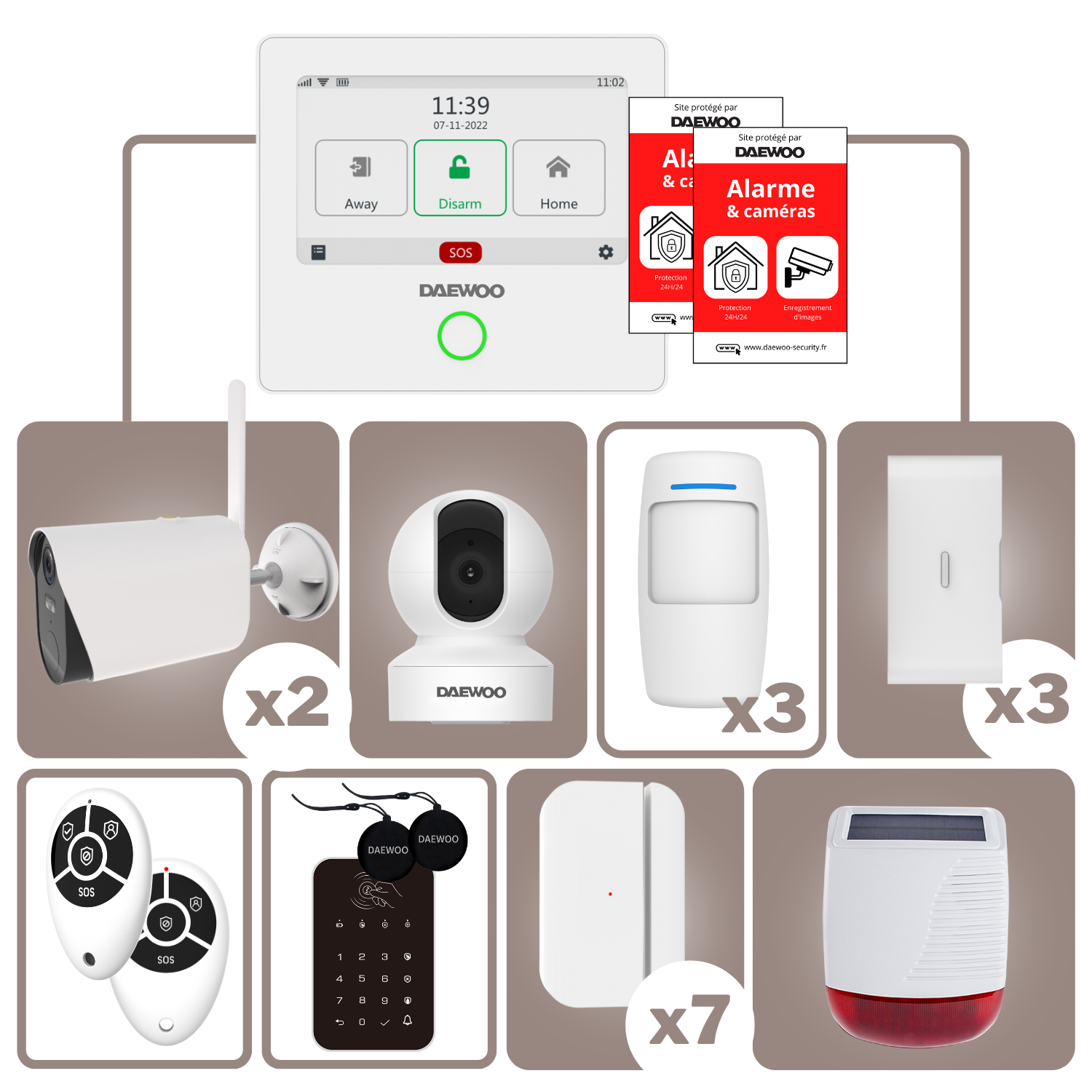 OptiProtect | Centrale Tactile Wi-Fi/GSM 4G | Sans abonnement