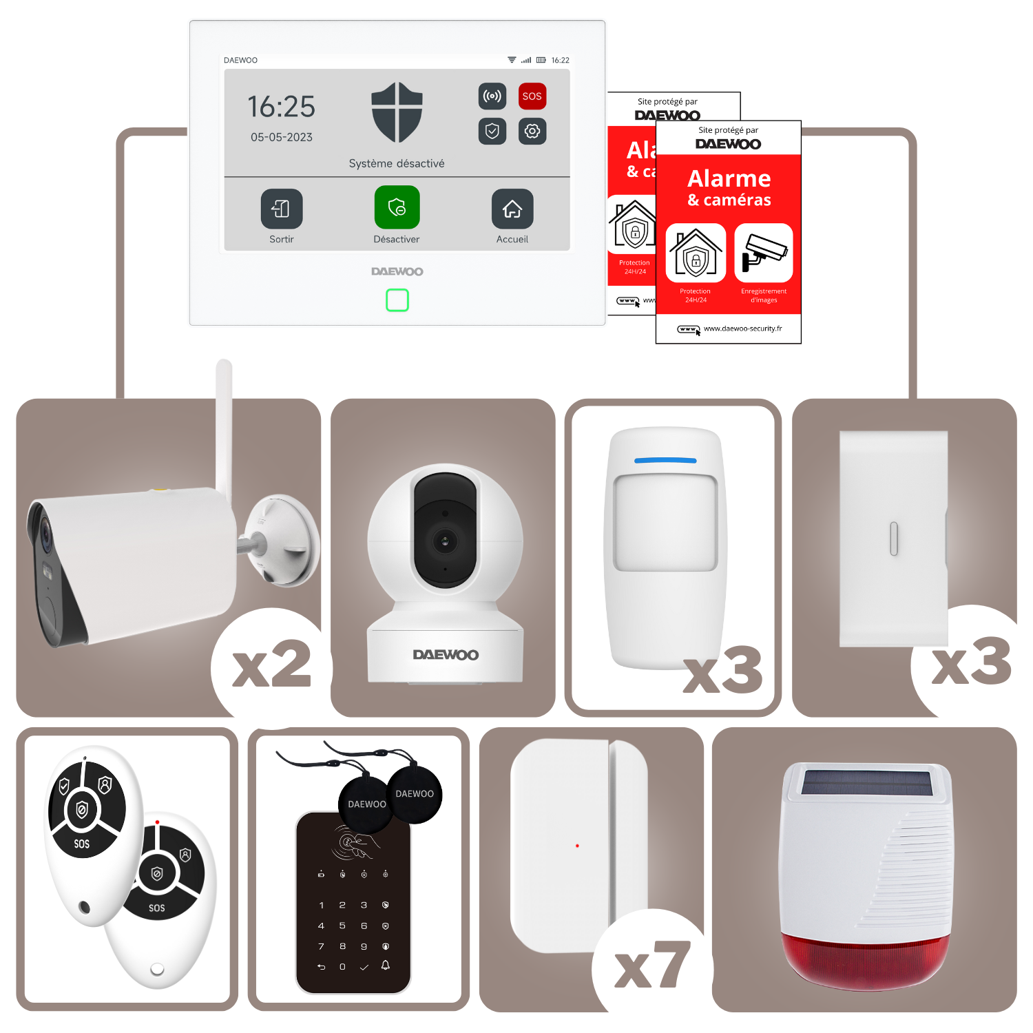 OptiProtect | Centrale Tactile Wi-Fi/GSM 4G | Sans abonnement