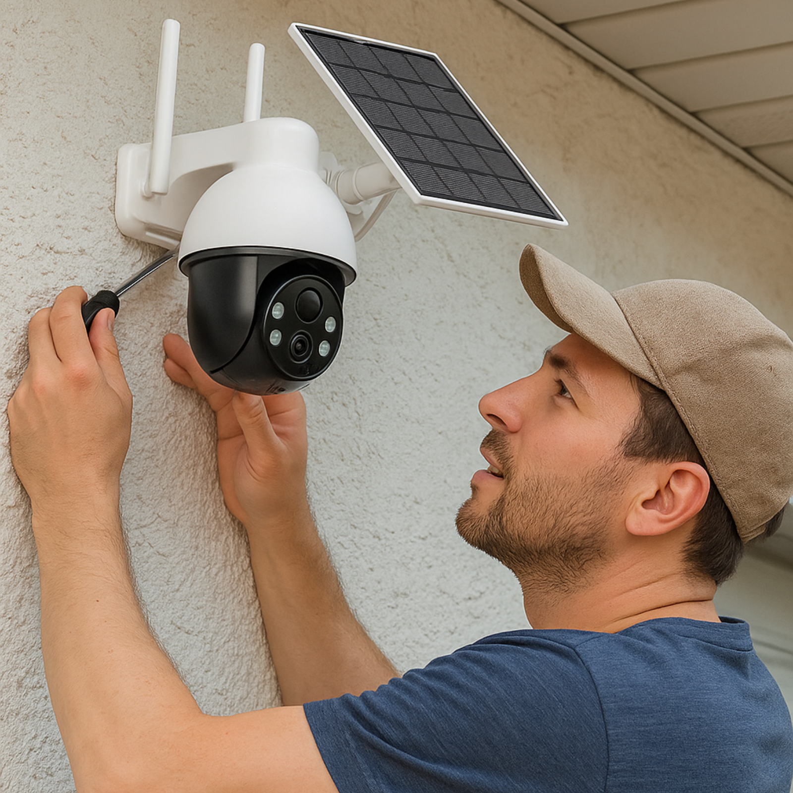 Caméra W512MW extérieure rotative 3MP | Avec panneau solaire