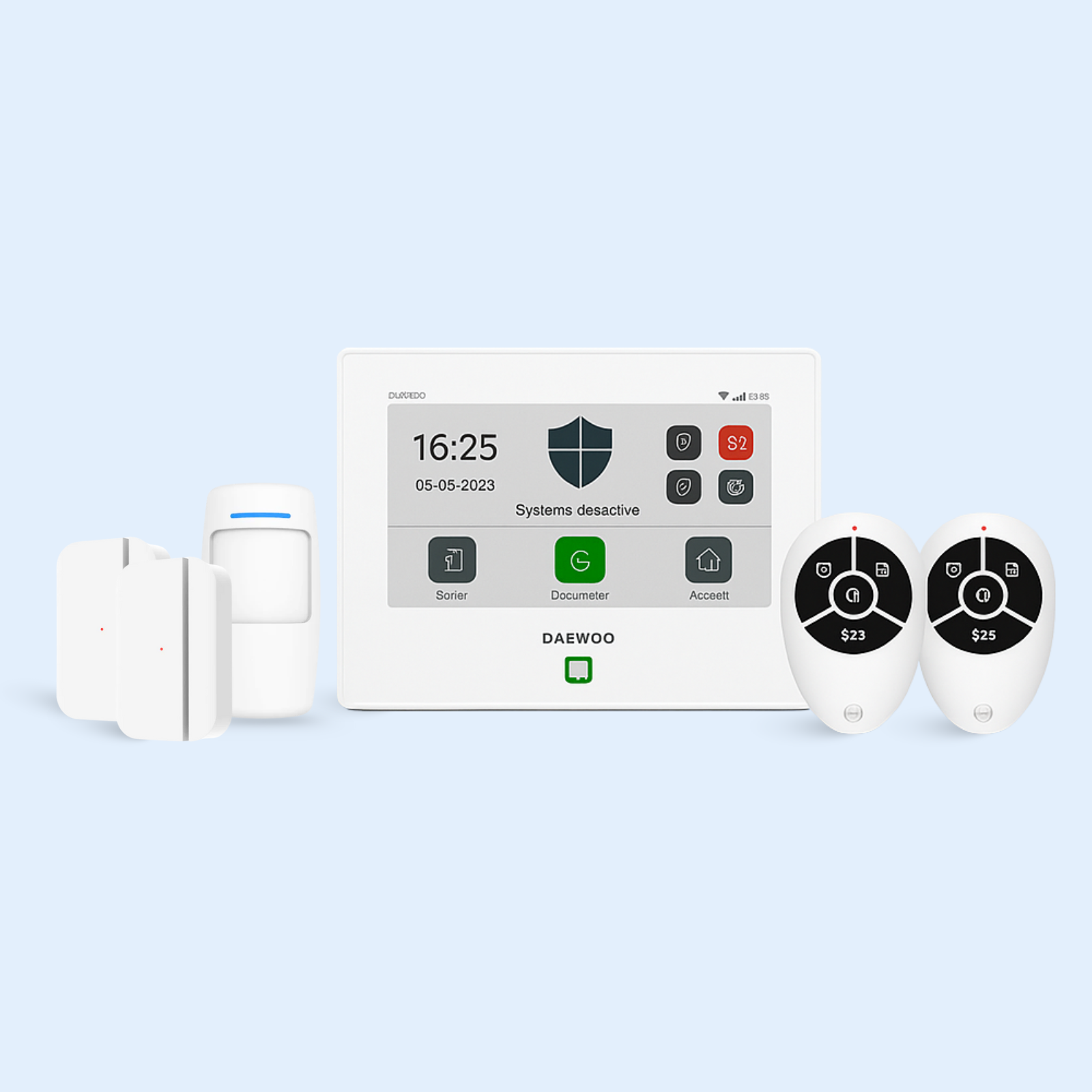 Your alarm center with 5 accessories