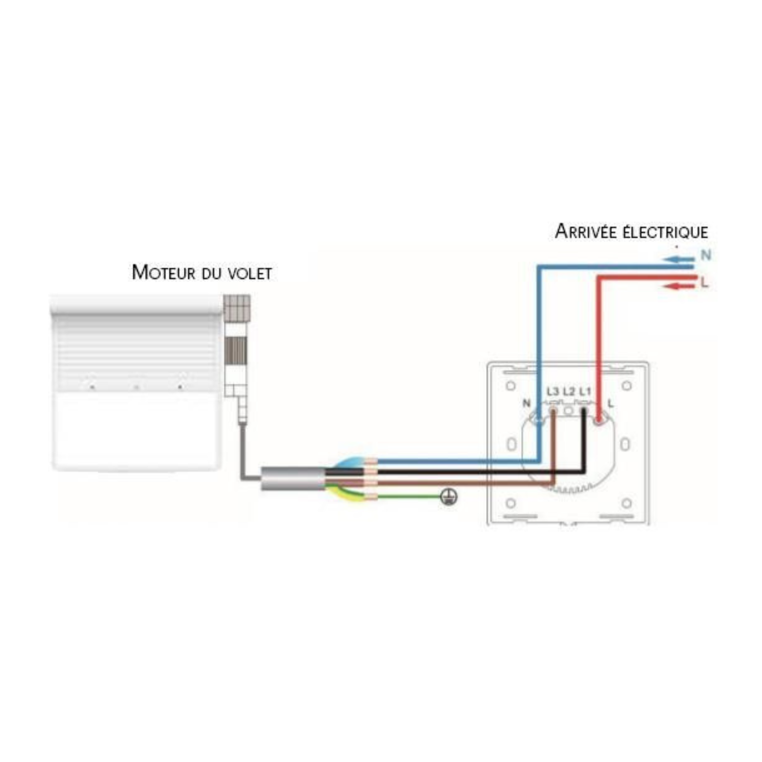 Interrupteur pour volet roulant IVR501W