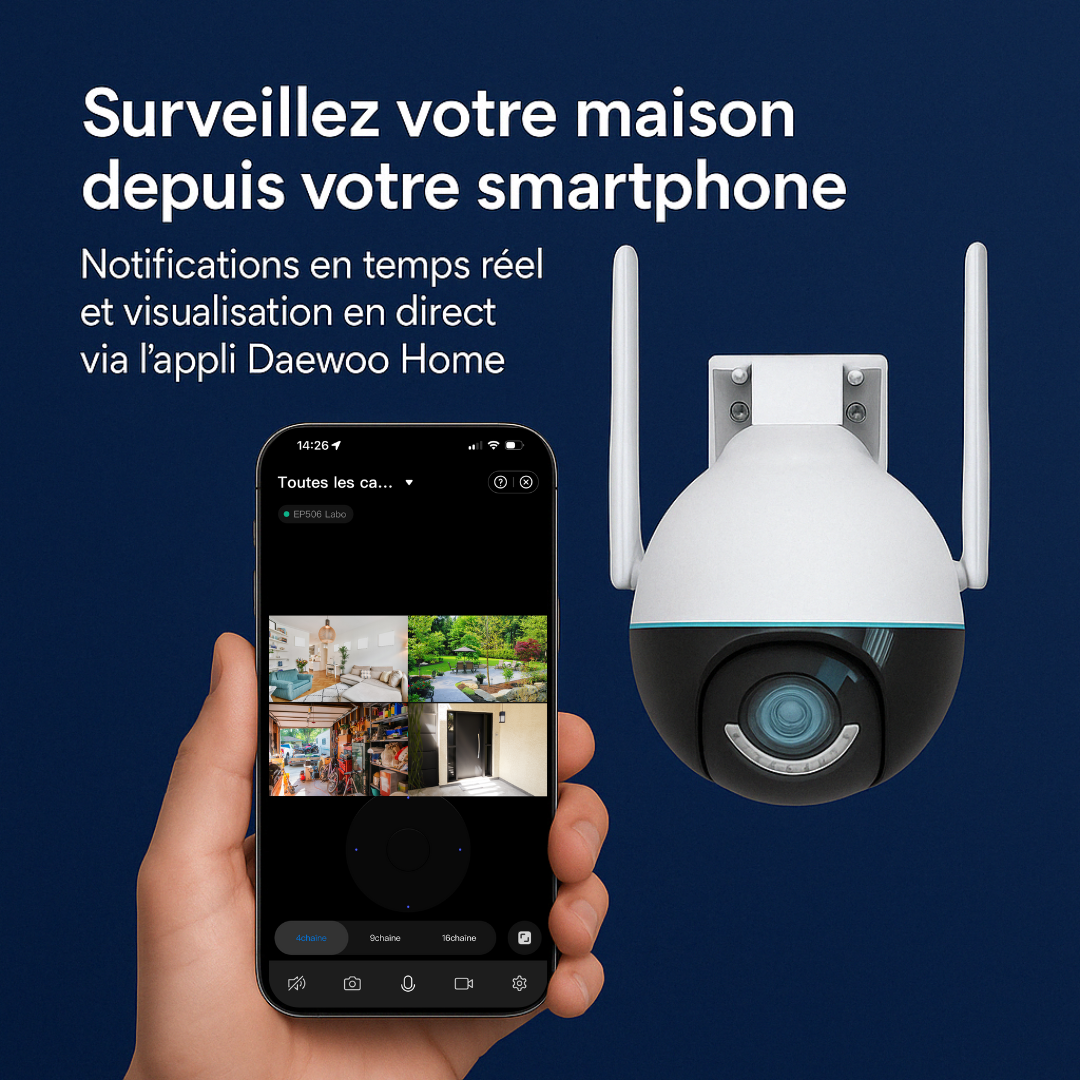 Caméra EP506 extérieure rotative filaire - 4MP