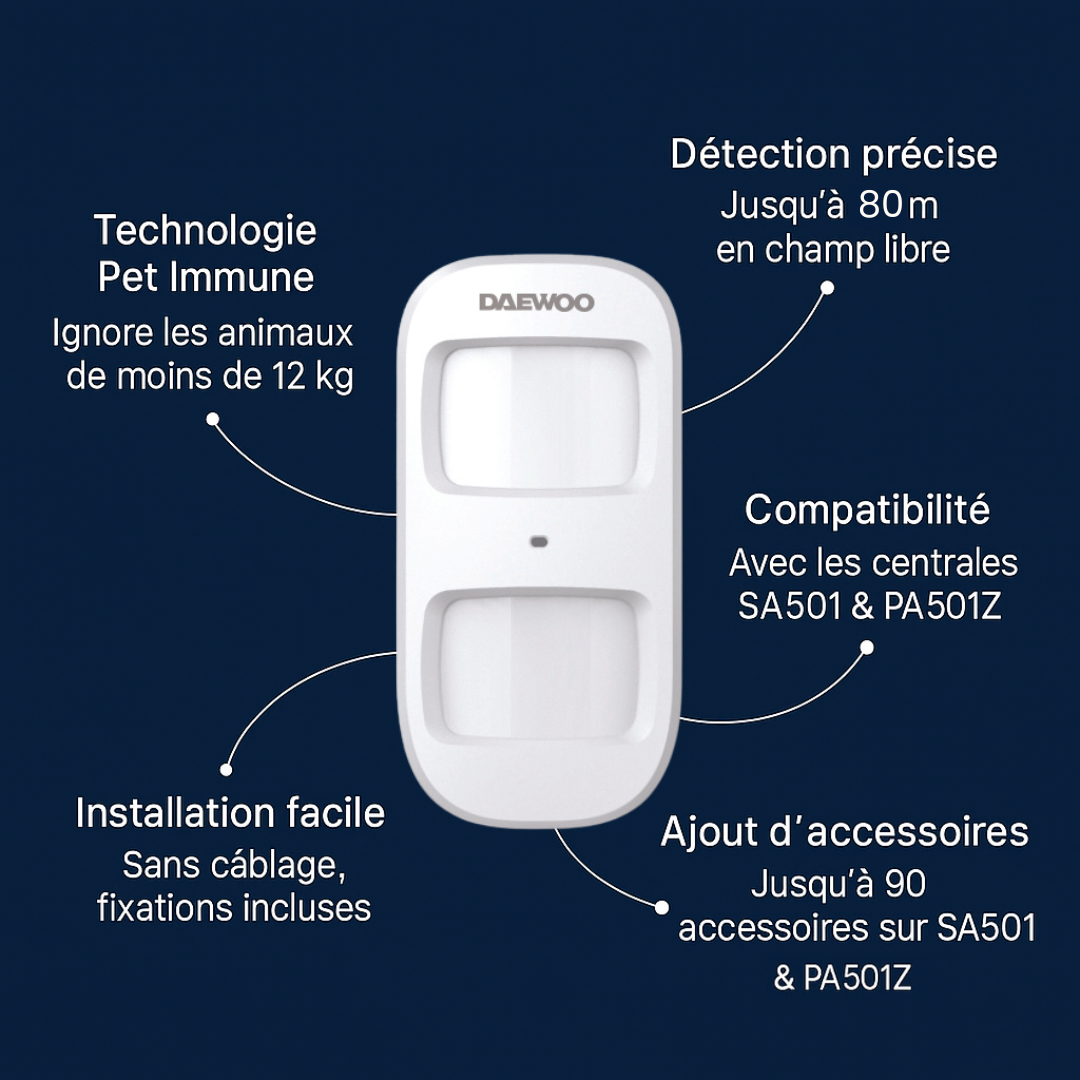 Détecteur de mouvement Animaux | Compatible Key & Élite (SA501 & PA501Z)