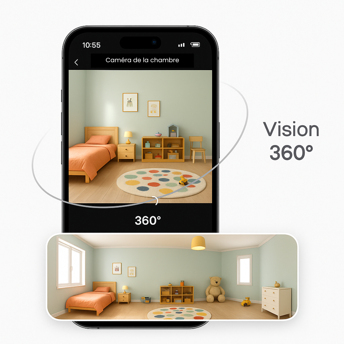 Caméra IP501 intérieure rotative - Wifi | Full HD