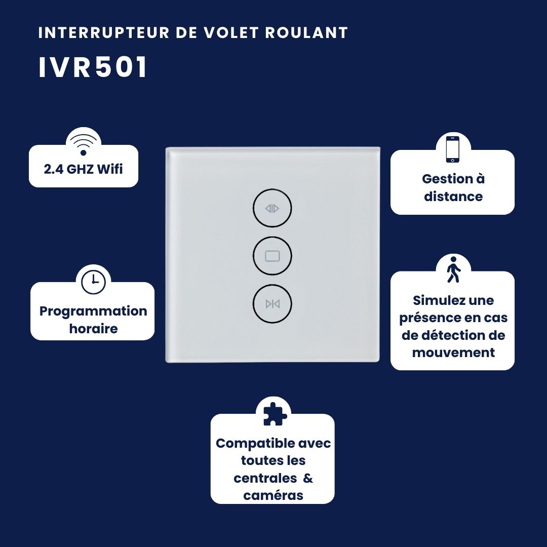Interrupteur pour volet roulant IVR501W