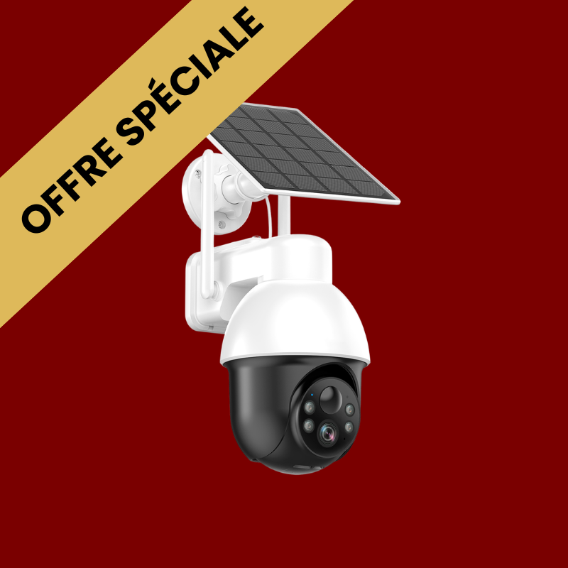 Configurateur | Caméra W512MW extérieure rotative 1440P | Avec panneau solaire