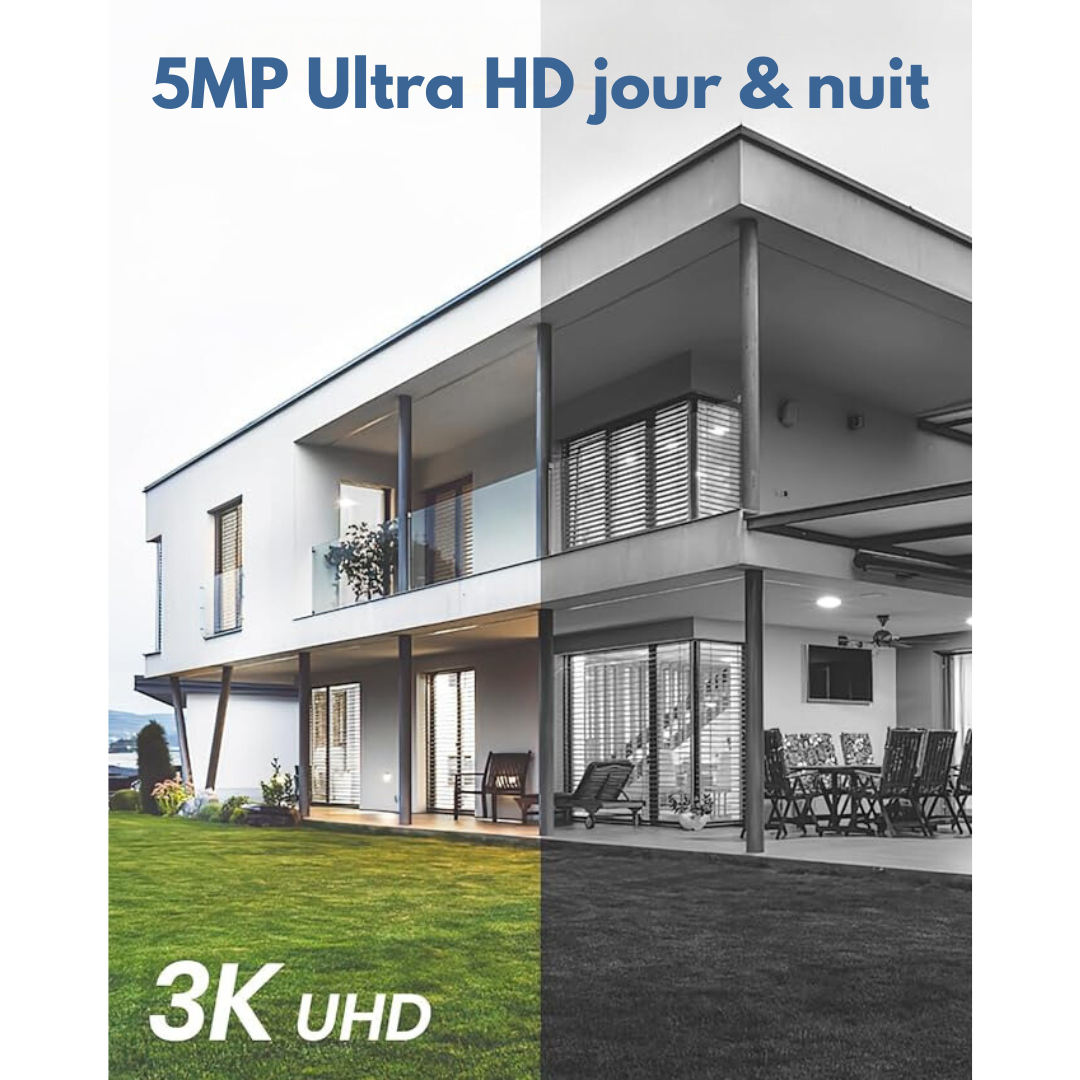 Configurateur | Caméra W512MW extérieure rotative 1440P | Avec panneau solaire