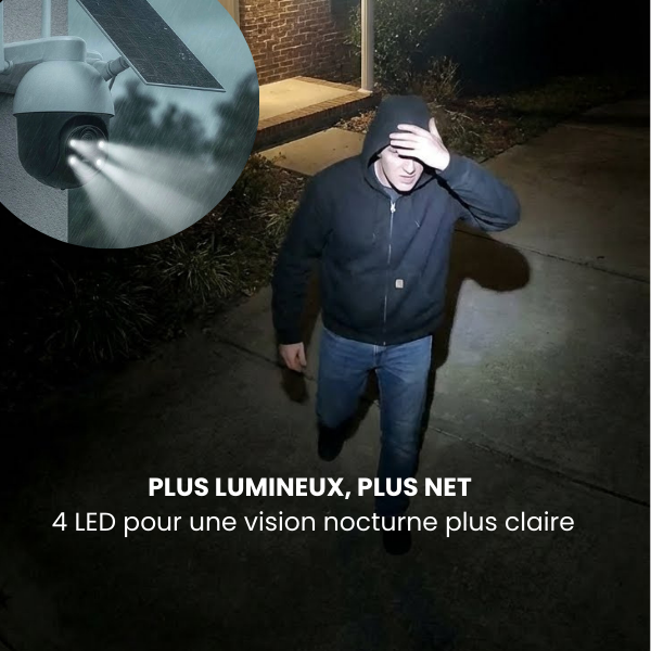 Caméra W512MW extérieure rotative 3MP | Avec panneau solaire