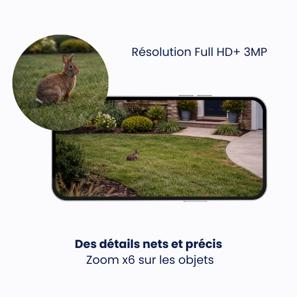 Caméra W512MW extérieure rotative 3MP | Avec panneau solaire