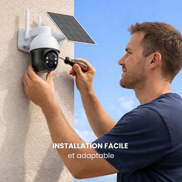 Pack de 2 Caméras W512MW extérieures rotatives 3MP | Avec panneau solaire