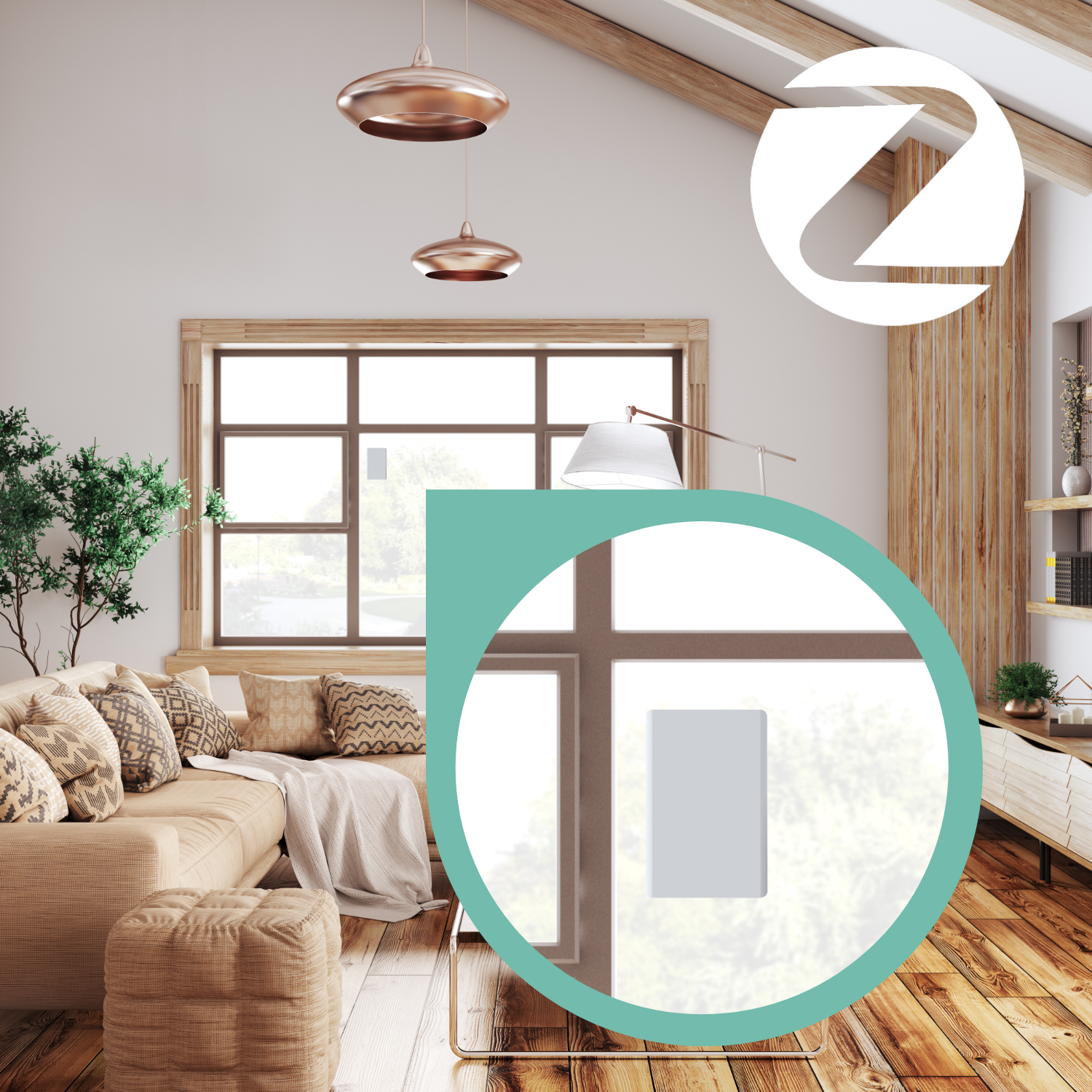 Détecteur de vibration ZIGBEE - WVD502Z compatible avec la centrale PA501Z - Daewoo Security