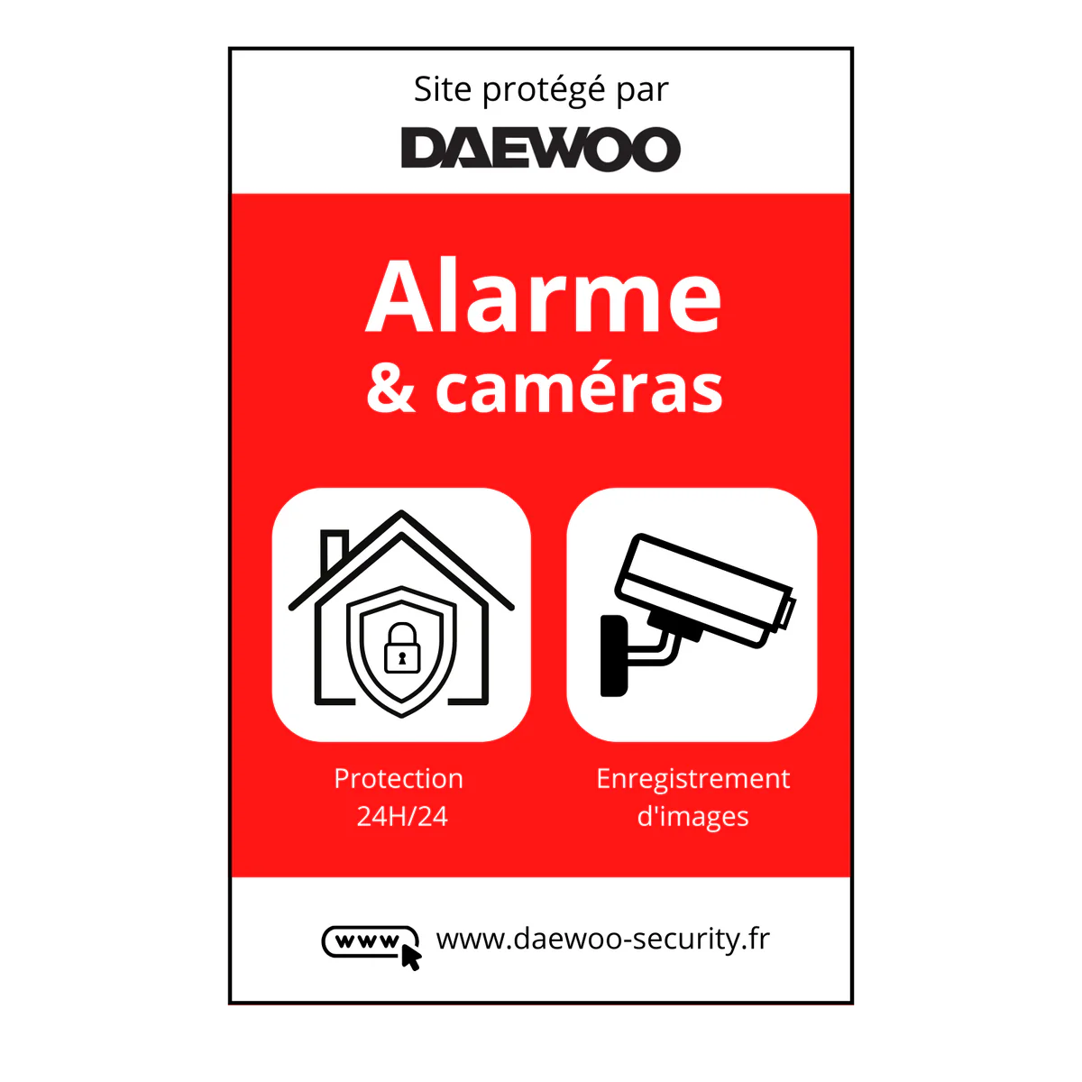Autocollants Site protégé - Alarme et caméras x10