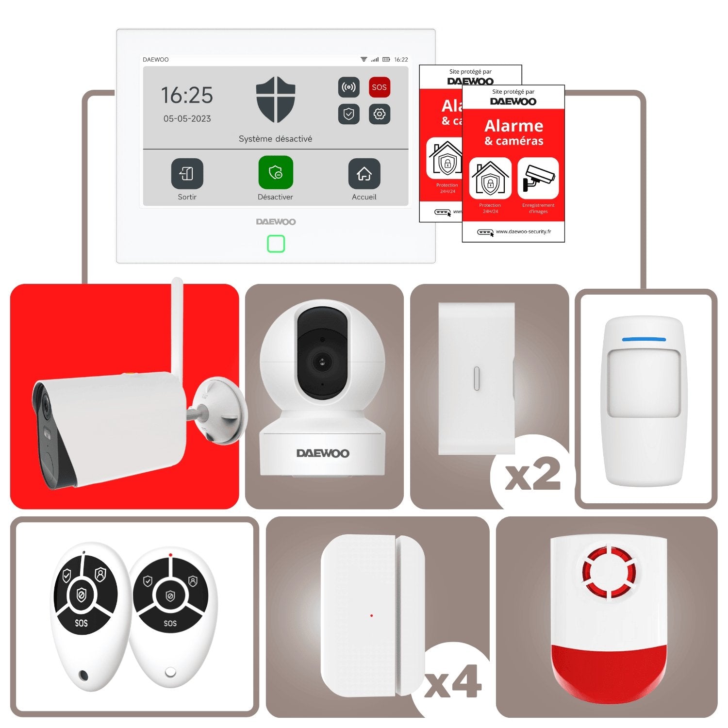 AM311 V2 | Alarme Wifi / GSM 4G à écran tactile - Daewoo Security