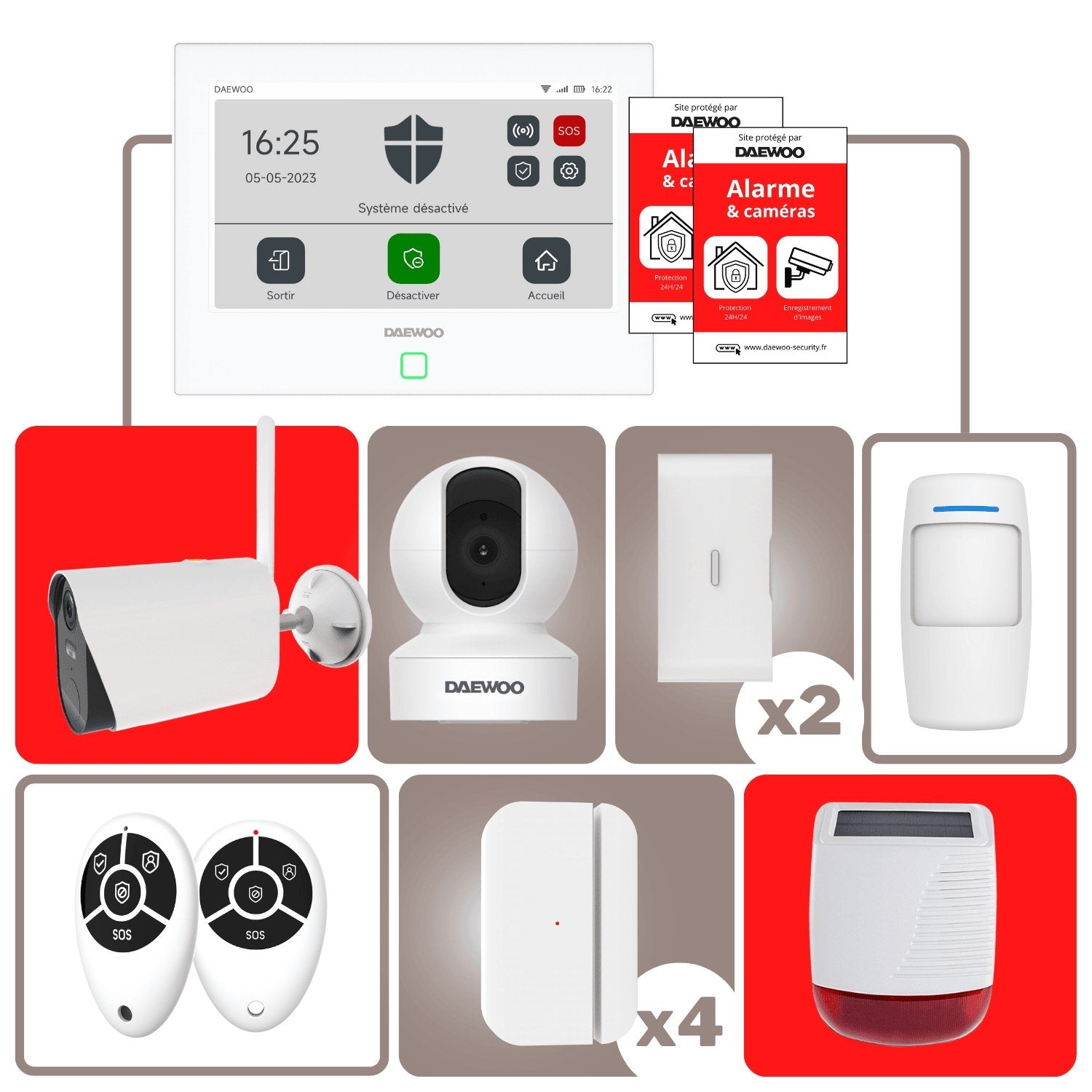 AM311 V2 | Alarme Wifi / GSM 4G à écran tactile - Daewoo Security