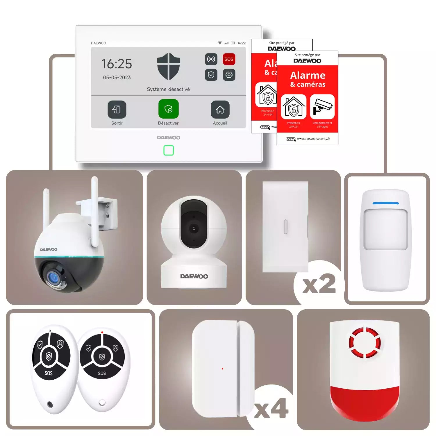 AM311 V2 | Alarme Wifi / GSM 4G à écran tactile - Daewoo Security