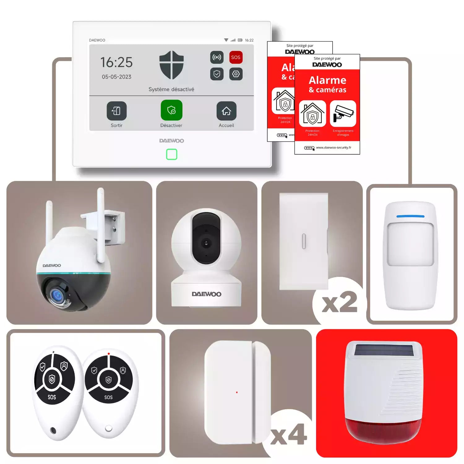 AM311 V2 | Alarme Wifi / GSM 4G à écran tactile - Daewoo Security