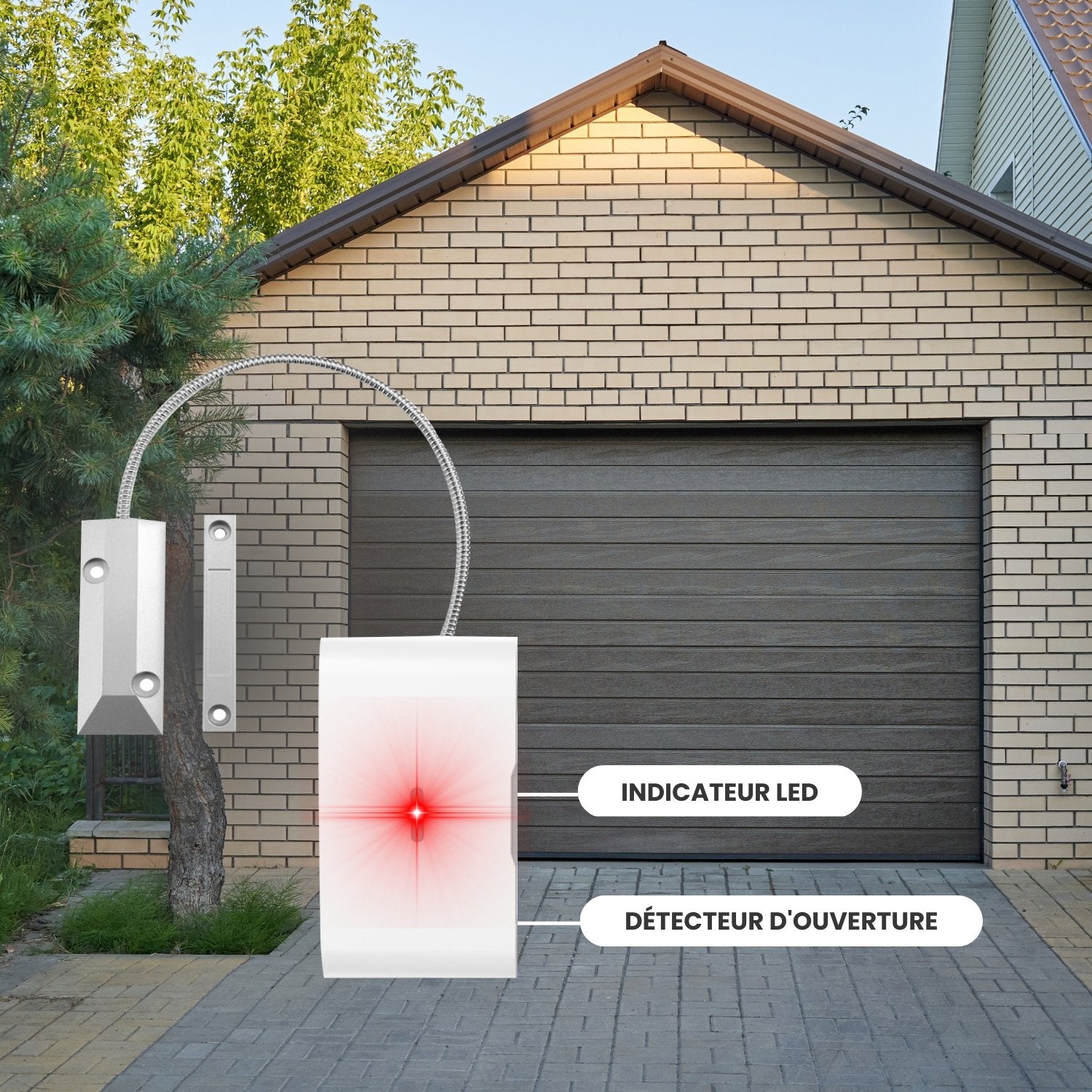 Contacteur de porte de garage WDG301 | Compatible avec l'alarme AM301/AM302 - Daewoo Security