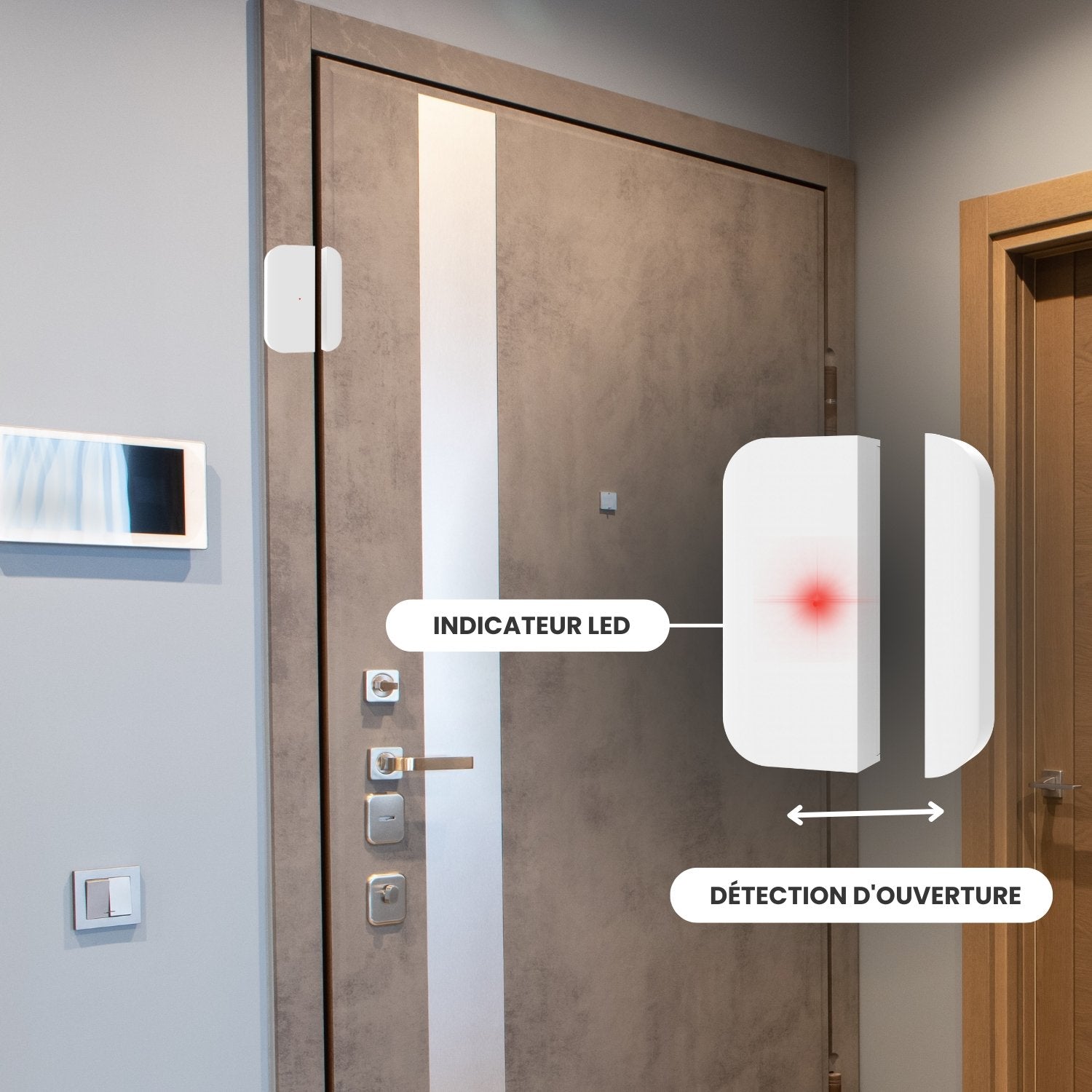 Contacteur de porte WDS301 | Compatible avec l'alarme AM301/AM302 - Daewoo Security