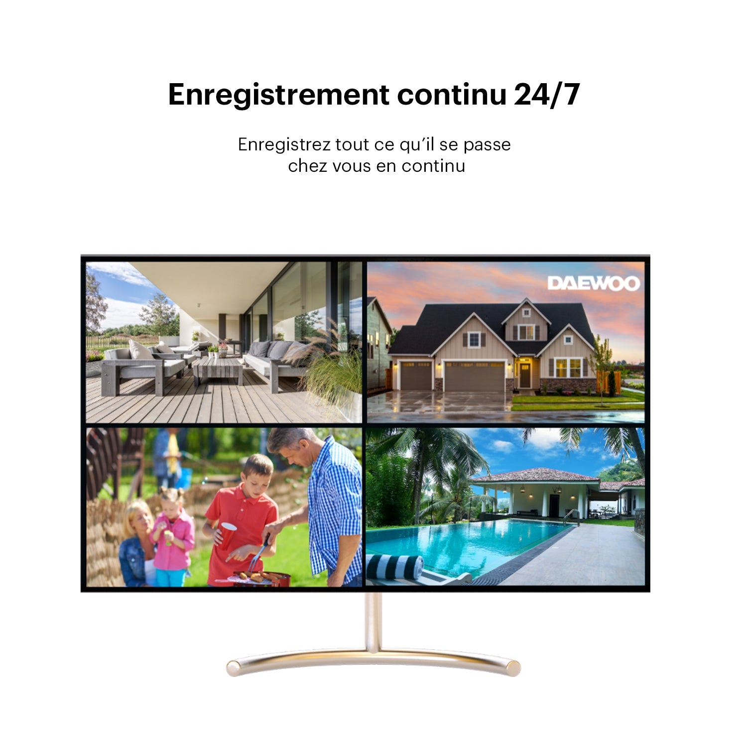 Daewoo Enregistreur NVR avec 4 Caméras et 1 disque dur 1To - Daewoo Security