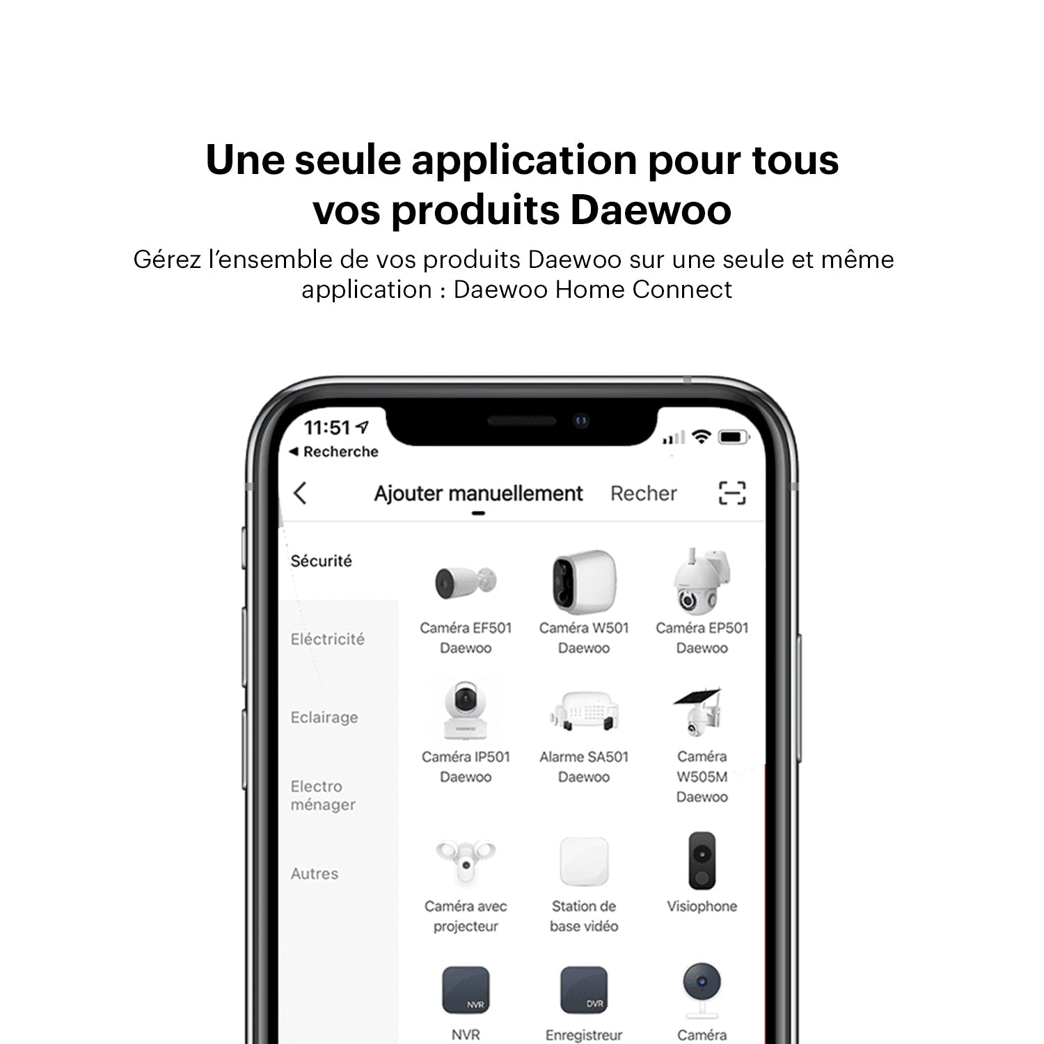 Daewoo Enregistreur NVR avec 4 Caméras et 1 disque dur 1To - Daewoo Security