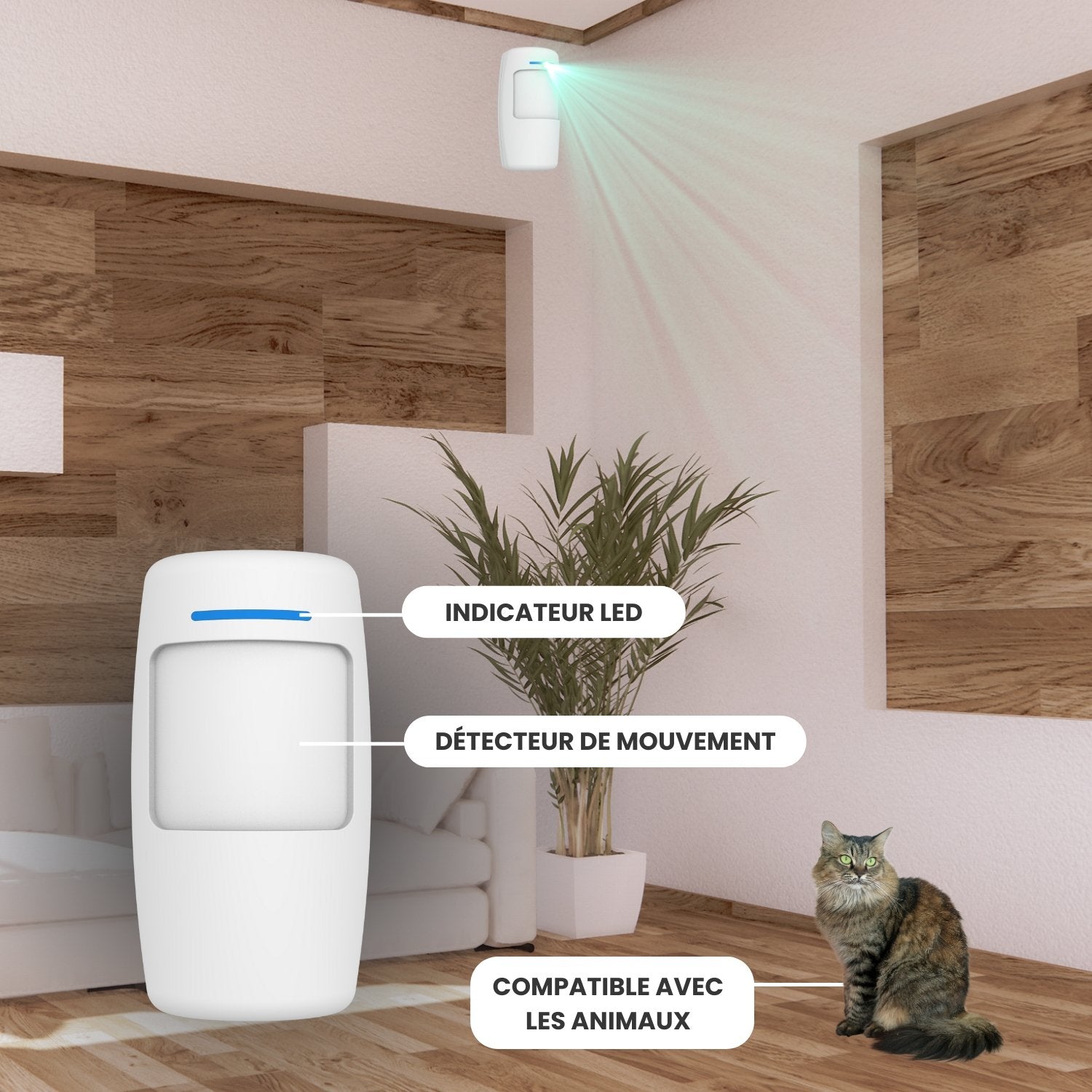 Détecteur de mouvement animaux WPS301 | Compatible avec l'alarme AM301/AM302 - Daewoo Security