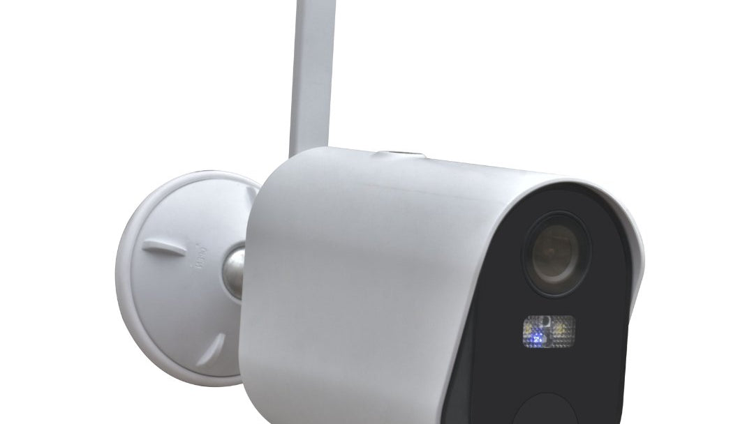 Caméra de vidéosurveillance sans fil Daewoo installée en extérieur