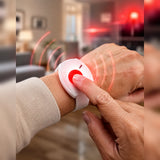 Déclenchement de l'alerte par appui sur le bouton du bracelet SOS301
