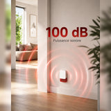 Puissance sonore de 100 dB réglable sur 5 niveaux de la sirène WIS305