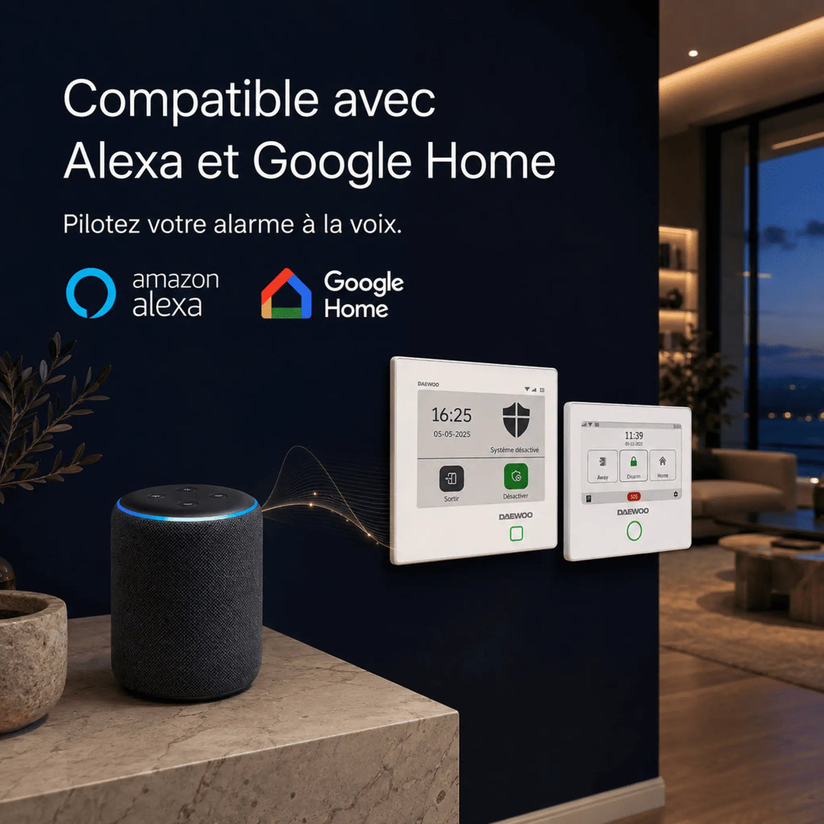 Centrale Touch AM301 compatible avec Alexa et Google Home