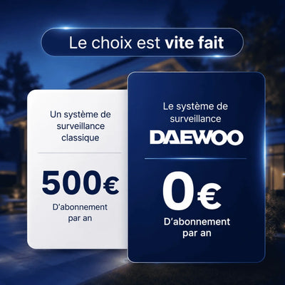 Alarme Daewoo sans abonnement, comparée aux offres avec abonnement