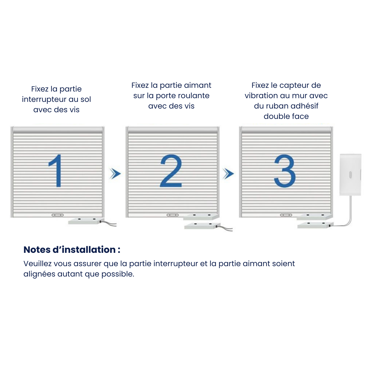 Contacteur de porte de garage WDG301 | Compatible Touch/Vigilia (AM30x)