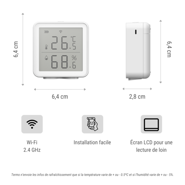 Détecteur de température de humidité TERMO - KONYKS