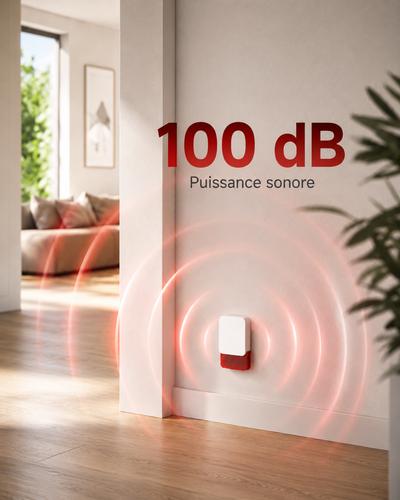 Configurateur | Sirène intérieure sans fil 100 dB | WIS305 - Alimentation électrique - Batterie de secours