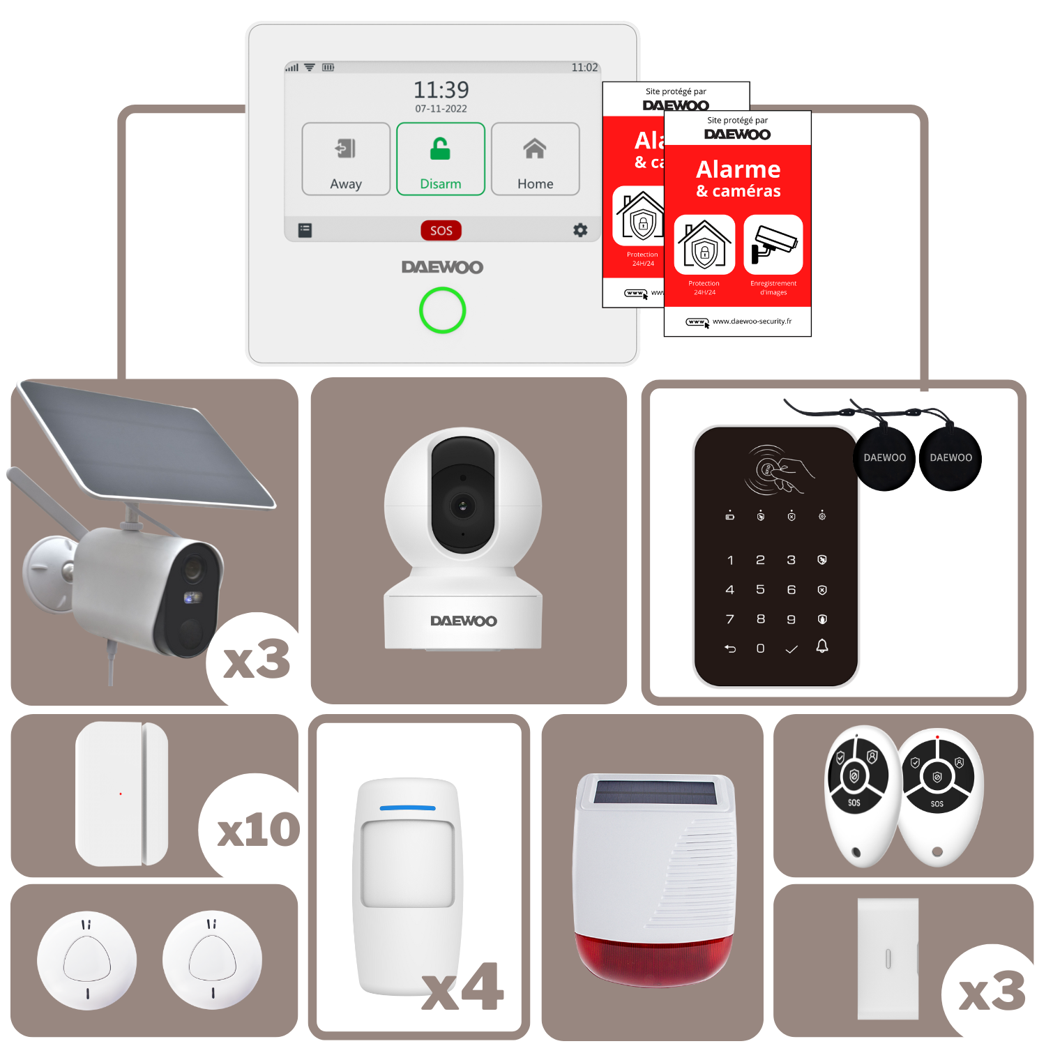 Pack alarme Guardian | Alarme Daewoo Wifi / GSM 4G