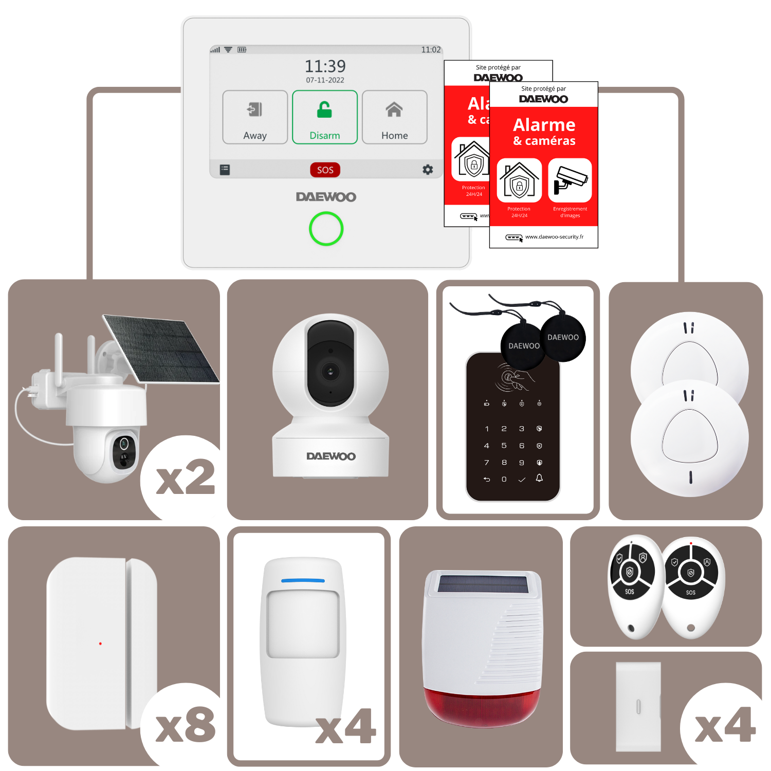 Pack alarme Smartguard | Alarme Daewoo Wifi / GSM 4G