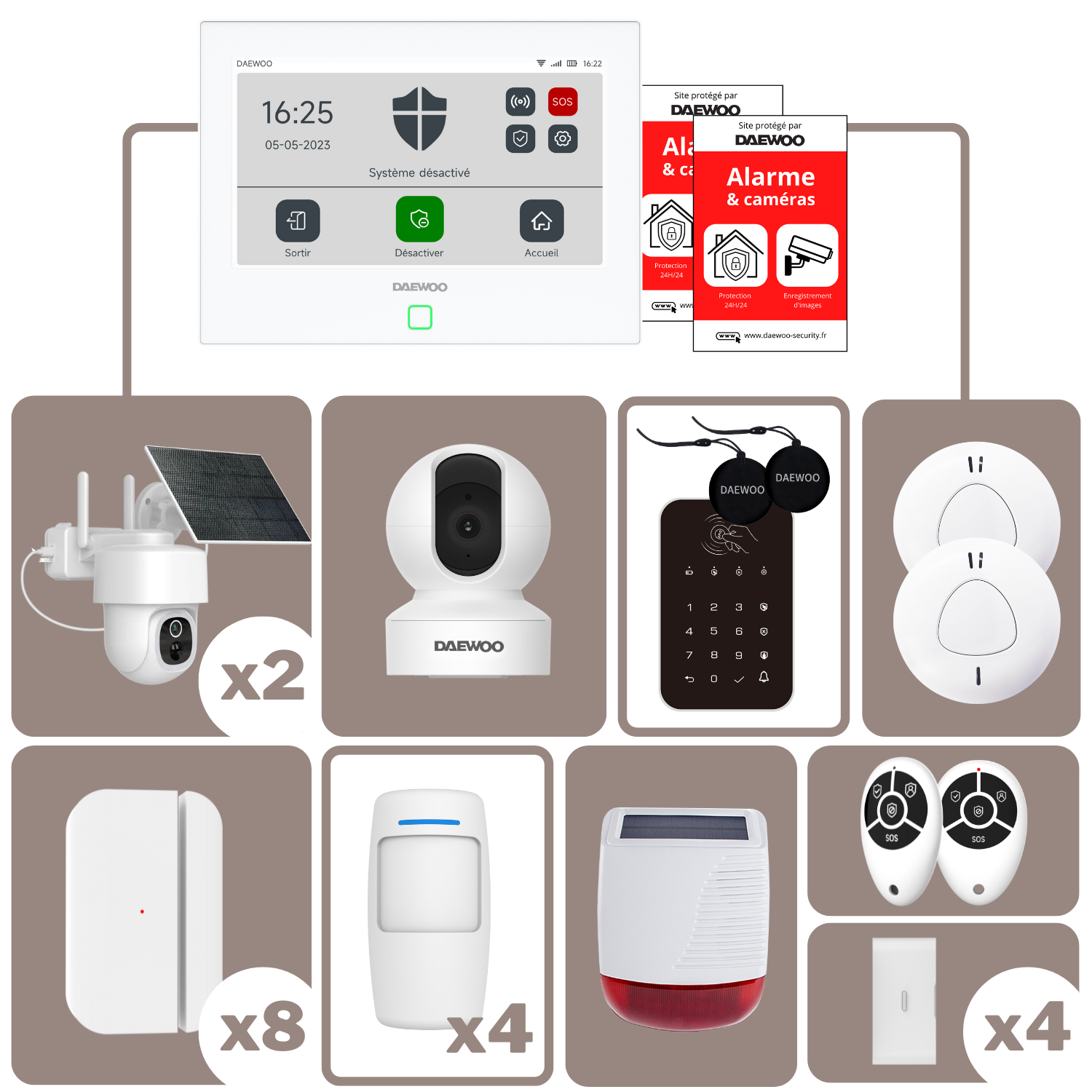 Pack alarme Smartguard | Alarme Daewoo Wifi / GSM 4G