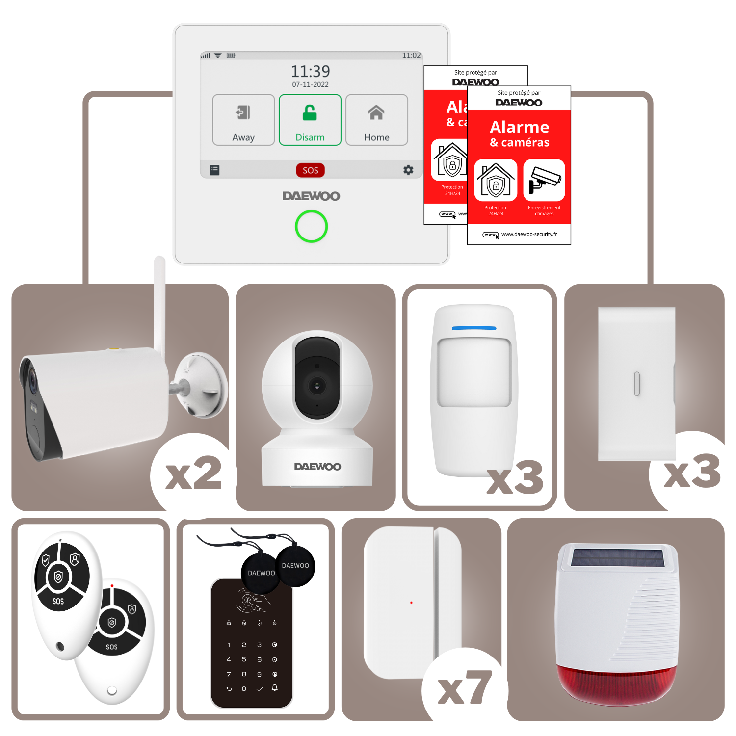 Pack alarm OptiProtect | Alarme Daewoo Wifi / GSM 4G