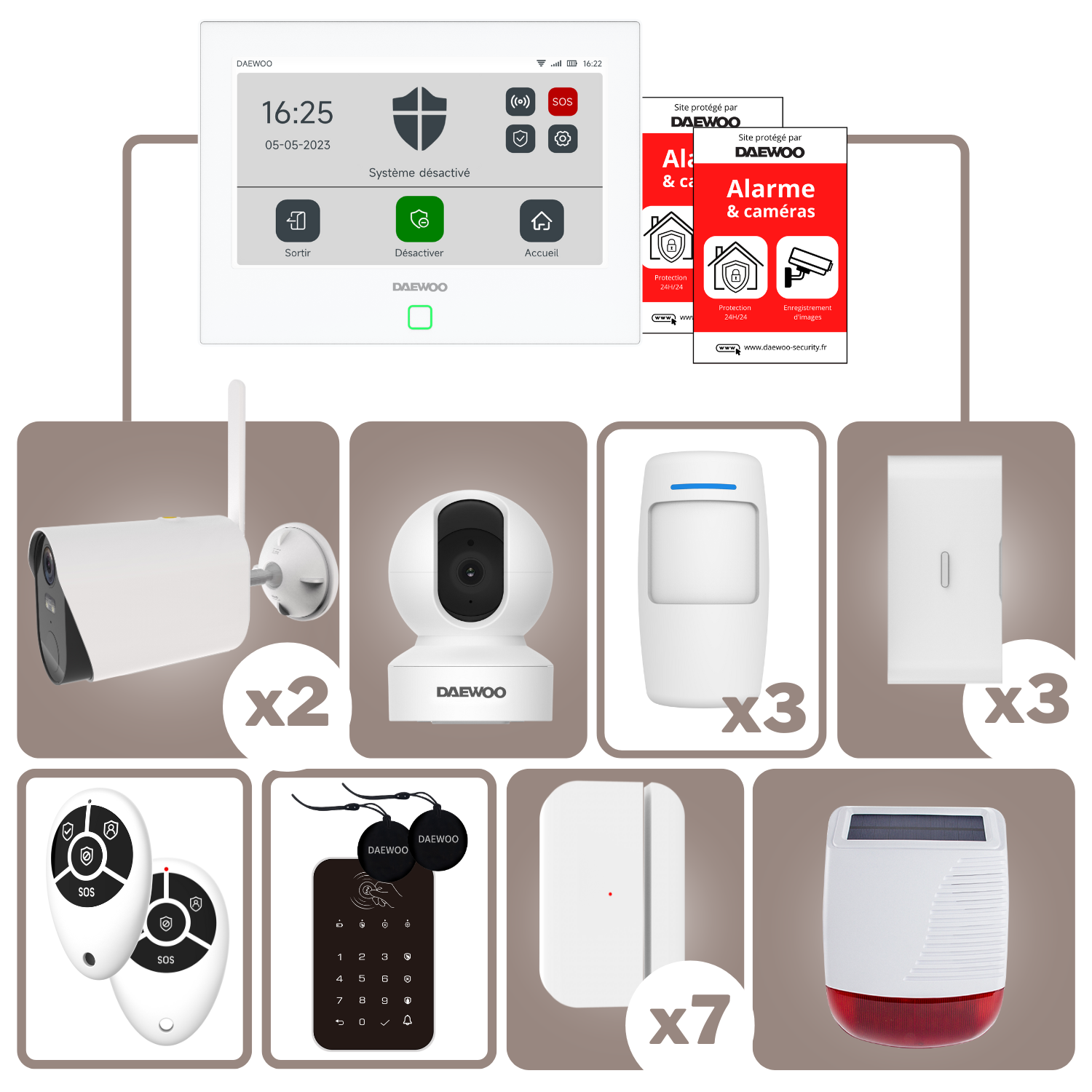 Pack alarm OptiProtect | Alarme Daewoo Wifi / GSM 4G