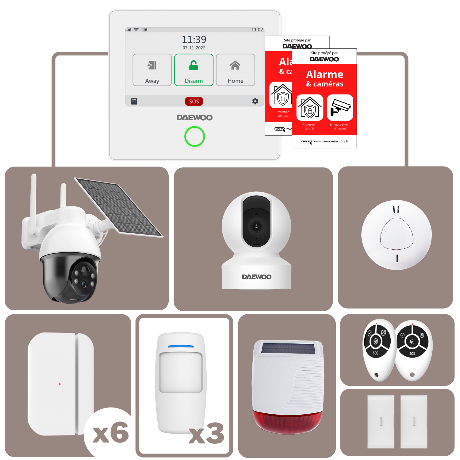 Pack Full Protect | Centrale Tactile Wi-Fi/GSM 4G | Sans abonnement