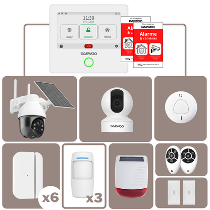 Full Protect Alarm Pack | Daewoo Wifi / GSM 4G Alarm with Touchscreen