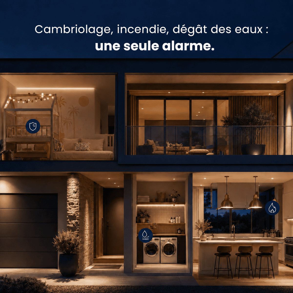 Protection contre les accidents domestiques avec une seule application
