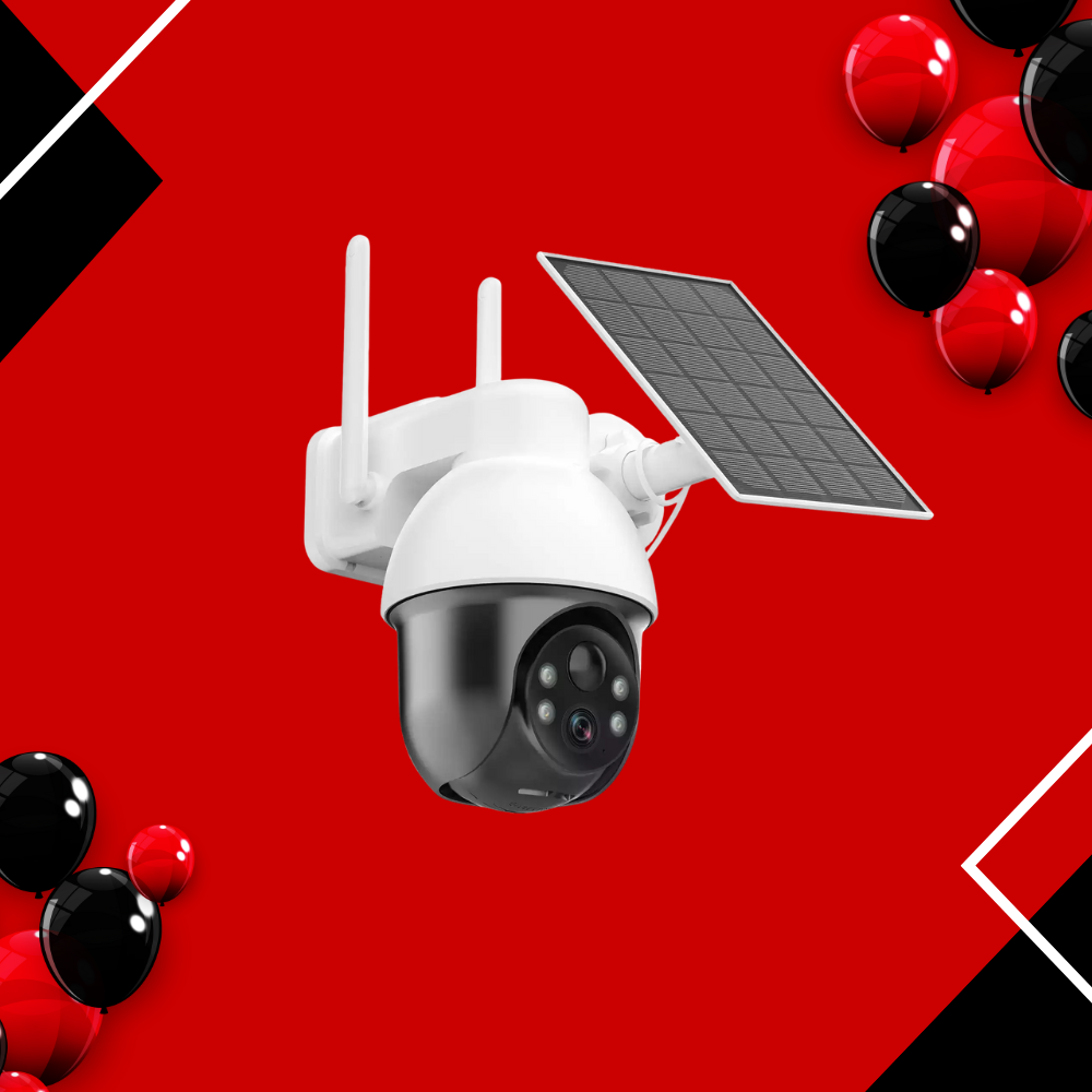 Caméra W512MW extérieure rotative 3MP | Avec panneau solaire