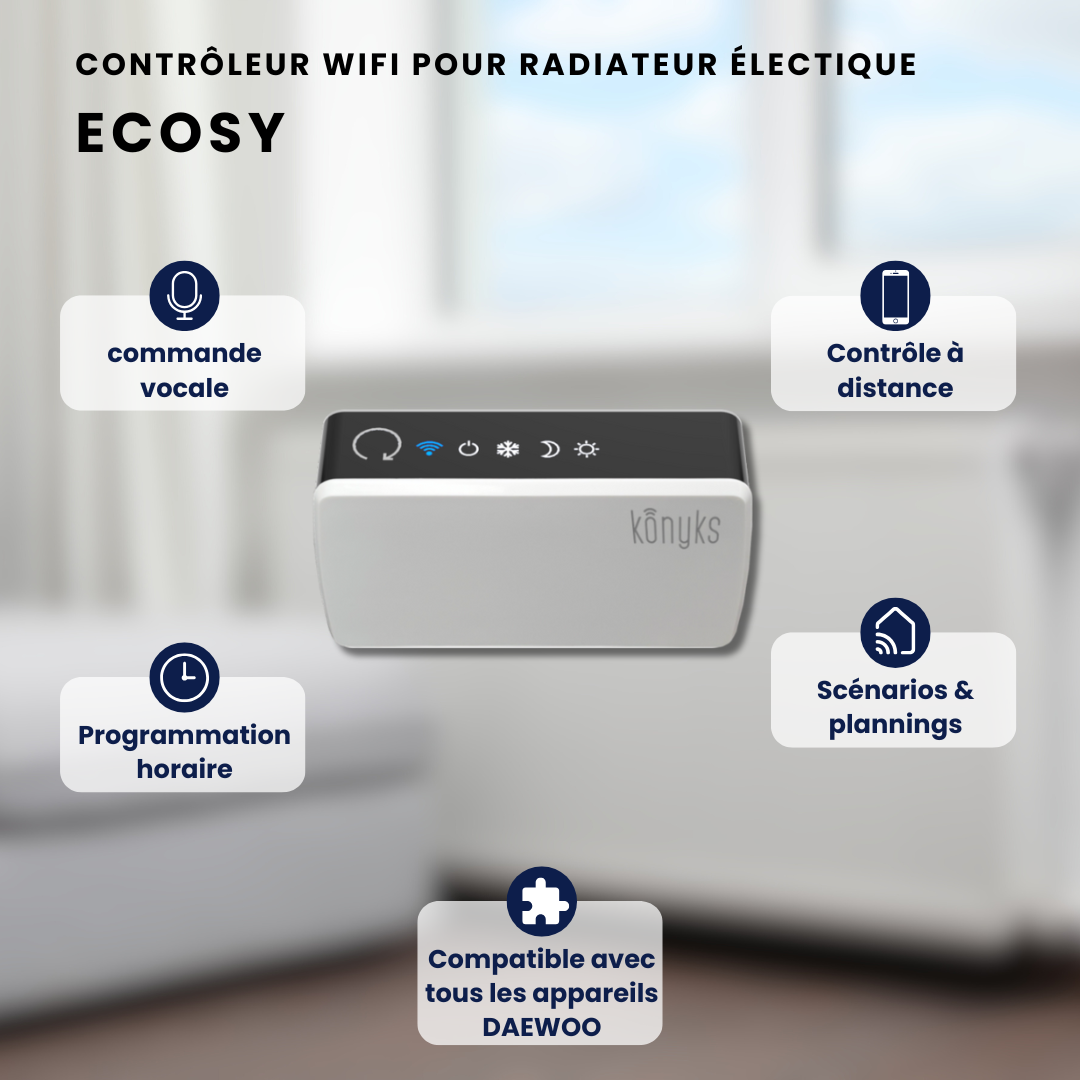 Contrôleur WIfi ECOSY pour radiateur électrique - Konyks