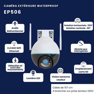 Configurateur | Caméra EP506 extérieure rotative filaire - 4MP