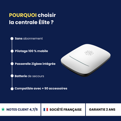 Alarme connectée Wifi / 4G+  Élite - Sans abonnement