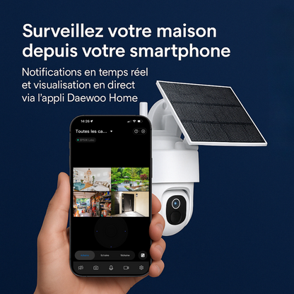 DESTOCKAGE | Caméra W511MW extérieure rotative 4MP avec panneau solaire