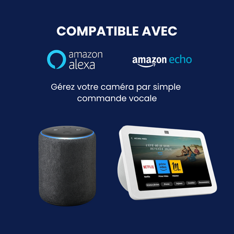 Caméra de surveillance WiFi Full HD Daewoo EF505L avec LED intégrées