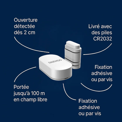 Contacteur de porte ZIGBEE | Compatible avec la centrale Élite (PA501Z)